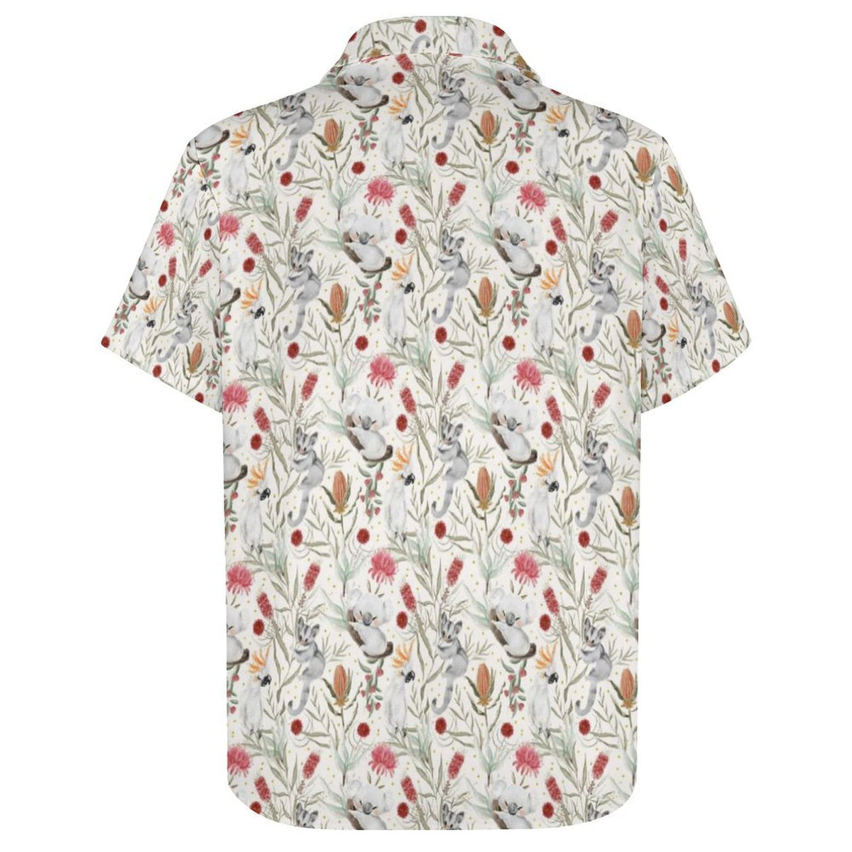 Australian Plants And Animals Women's Collared Pocketless Short Sleeve Shirt