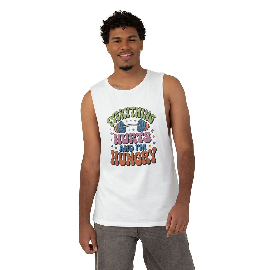 Everything Hurts And I'm Hungry Unisex Barnard Tank Open Arm Tank Top Australian Printer Fitness