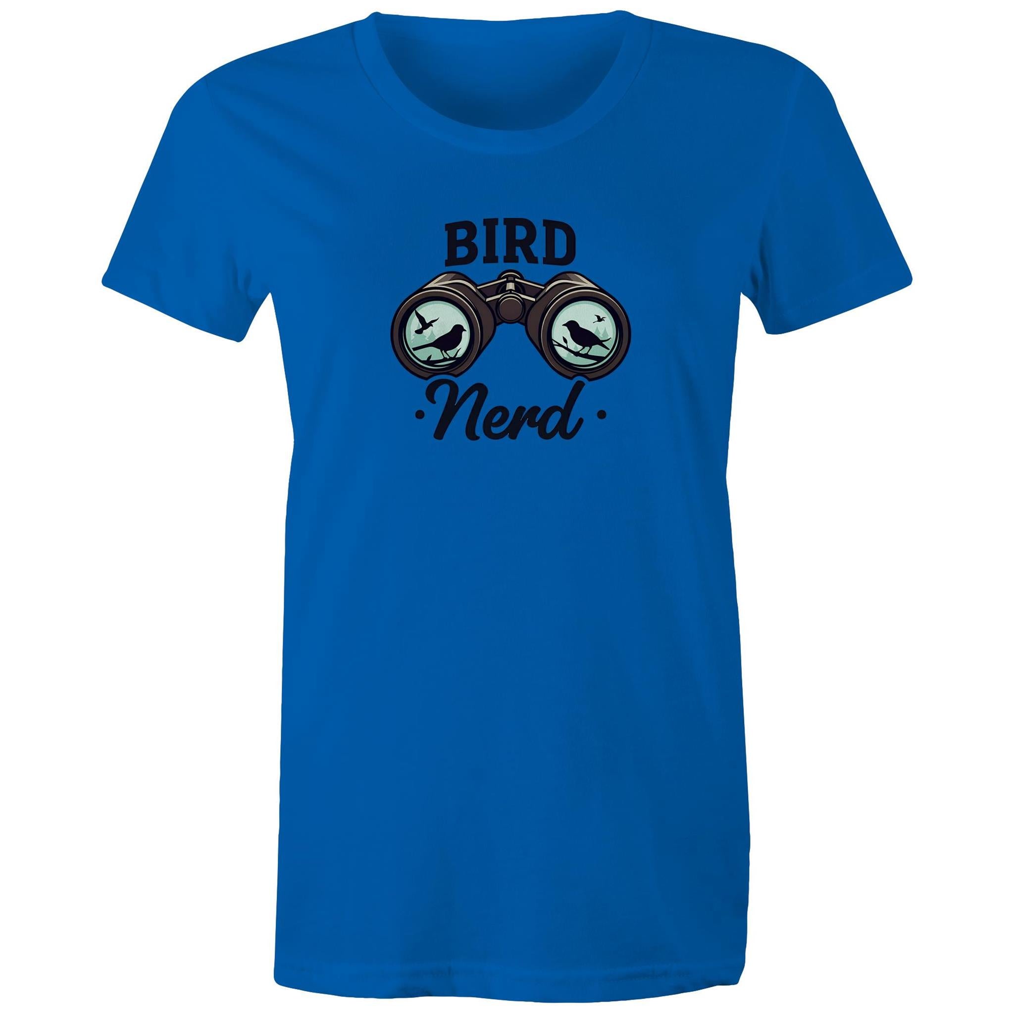 Bird Nerd - Womens T-shirt Bright Royal Womens T-shirt animal Printed In Australia