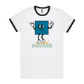 I'm A Total Square, Maths Men's AS Colour Ringer Tee White Black Ringer T-Shirt Maths Printed In Australia