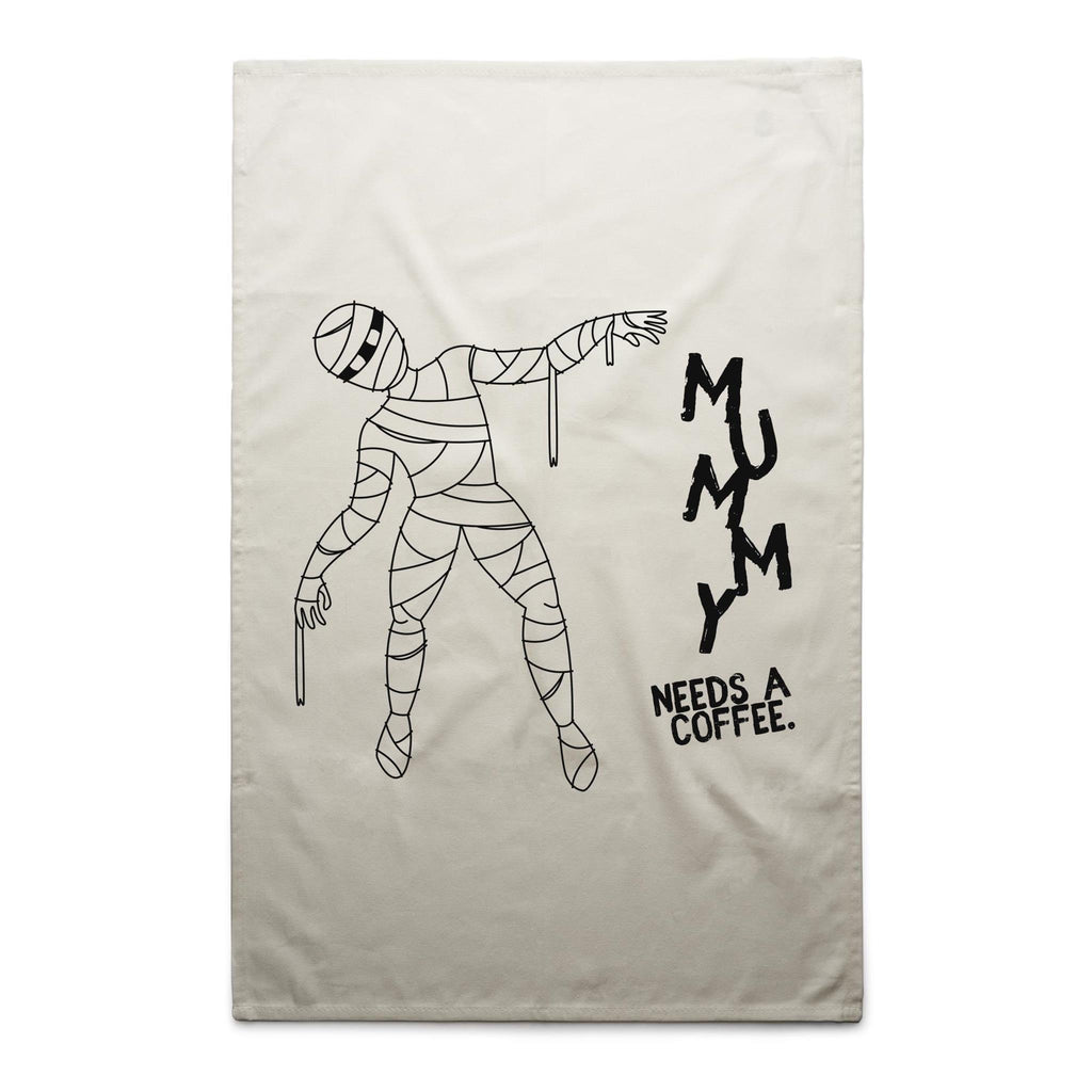 Mummy Needs A Coffee - AS Colour Tea Towel Cream One Size Tea Towel Coffee Printed In Australia
