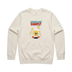 Sweet And Salty, Ice-Cream And Fries - AS Colour Stencil Crew Ecru Sweatshirt Food Printed In Australia