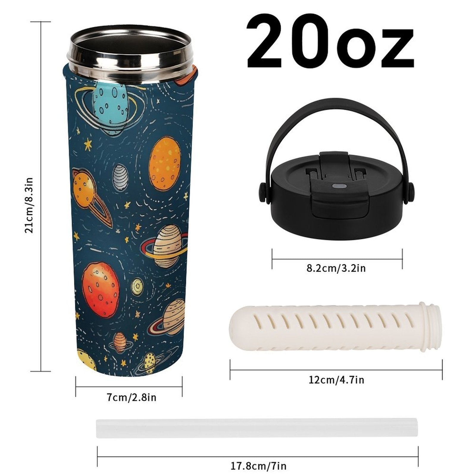 Galaxy 20oz Tea Tumbler with Carry Handle