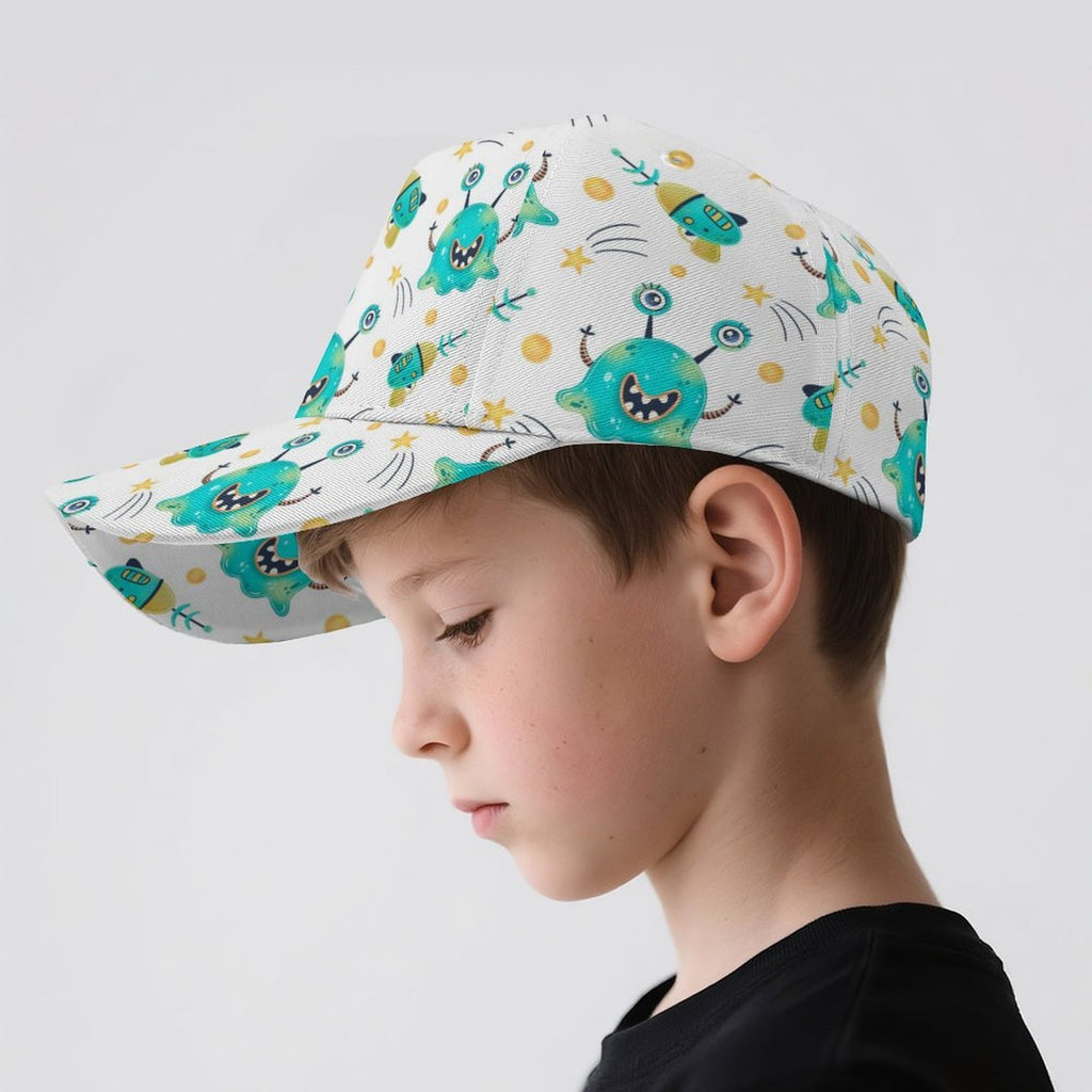 Happy Aliens Kids Baseball Cap Kids Baseball Hat Printed Offshore Sci Fi