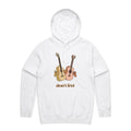 Guitars, Don't Fret Men's AS Colour Hoodie White Mens Hoodie Music Printed In Australia