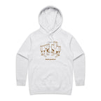 Think Positive, Maths - Womens Hoodie White Marle Womens Hoodie Maths Printed In Australia