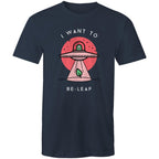 I Want To Be-Leaf, UFO - Mens T-Shirt Navy Mens T-shirt Printed In Australia Sci Fi