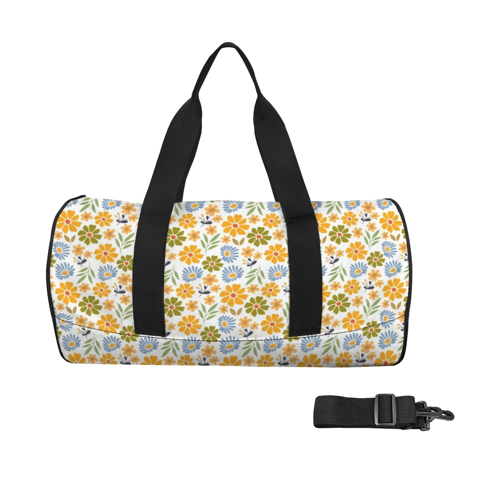 Retro Boho Flower Duffle Bag one size Duffle Bag Printed Offshore