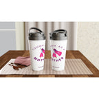 Personalised - Tough As A Mother - White 15oz Stainless Steel Travel Mug Personalised Travel Mug Globally Fulfilled mum