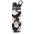 Ghosts Insulated Water Bottle with Dual-Use Lid (18oz) One Size Insulated Water Bottle with Dual-Use Lid (18oz) Halloween Printed Offshore