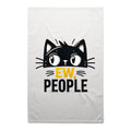 Ew People, Cat AS Colour Tea Towel White One Size Tea Towel animal Printed In Australia