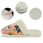 Lots Of Dogs Men's Fur Trim Thick-Sole Indoor Slippers Men's Fur Trimmed Slippers animal Printed Offshore