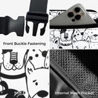 Black And White Dogs - Belt Bag
