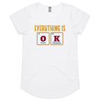 Everything Is OK, Periodic Table - Womens Scoop Neck T-Shirt White Womens Scoop Neck T-shirt Printed In Australia Science