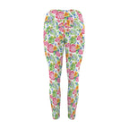 Bright Painted Tropical Women's High Waist Pockets Yoga Leggings