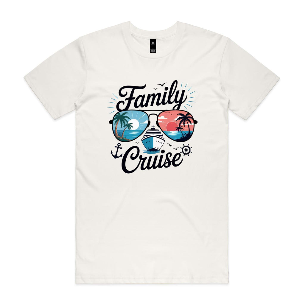 Family Cruise Mens Cruise T-shirt Natural Mens Cruise T-shirt Cruise Printed In Australia