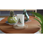 All Booked For Christmas White 10oz Porcelain Slim Mug Porcelain Mug