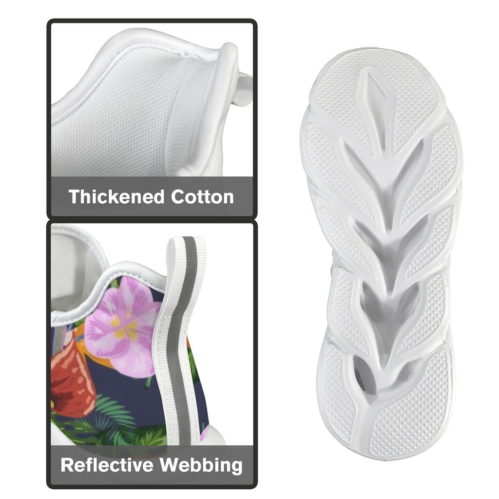 Tropical Floral Women's Twisted Sole Sneakers