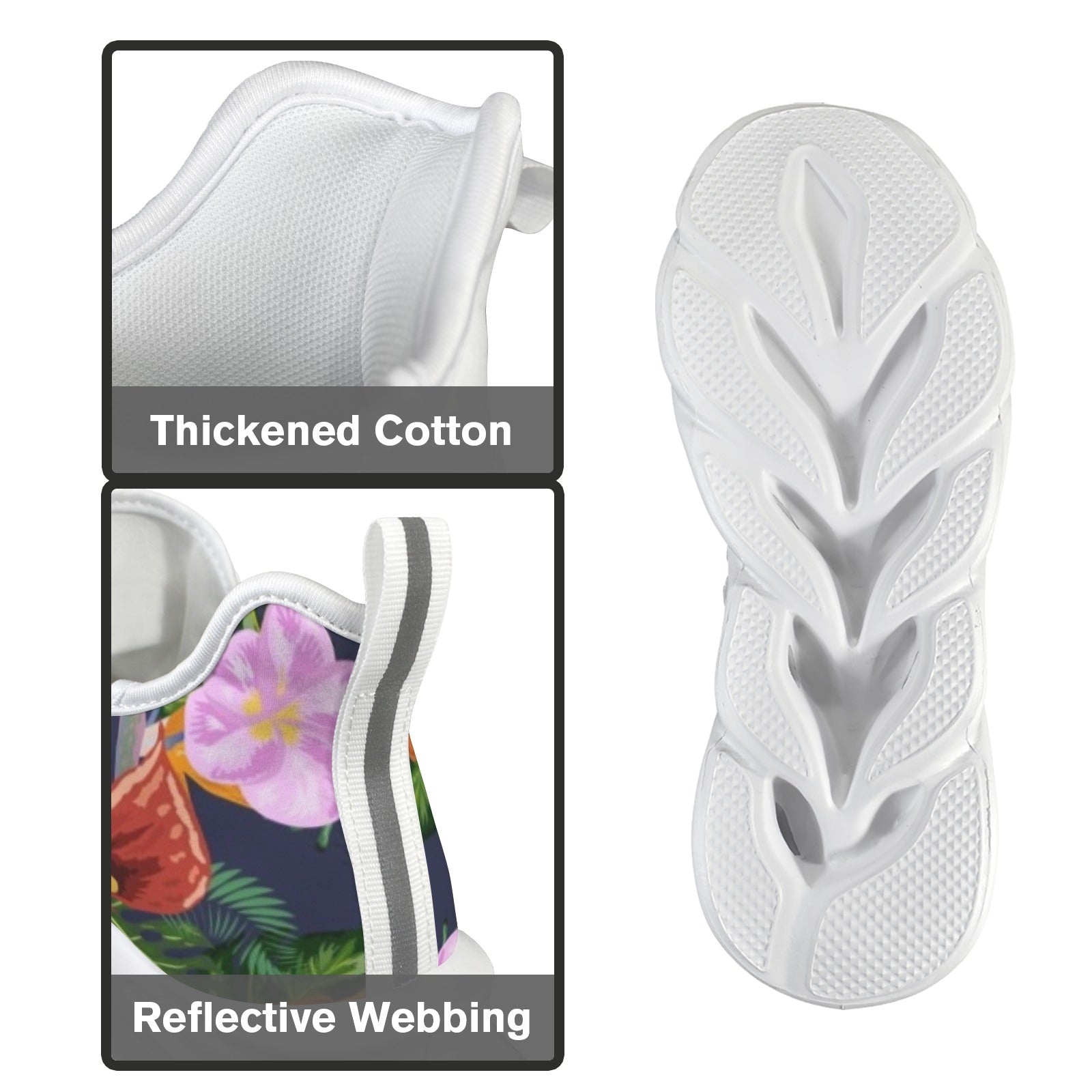 Tropical Floral Women's Twisted Sole Sneakers