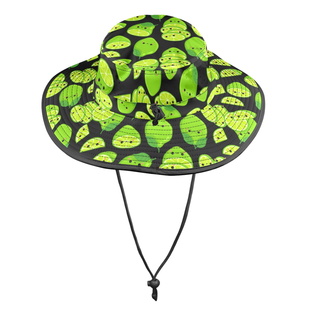 Cute Limes Wide Brim Bucket Hat Wide Brim Bucket Hat Food Printed Offshore