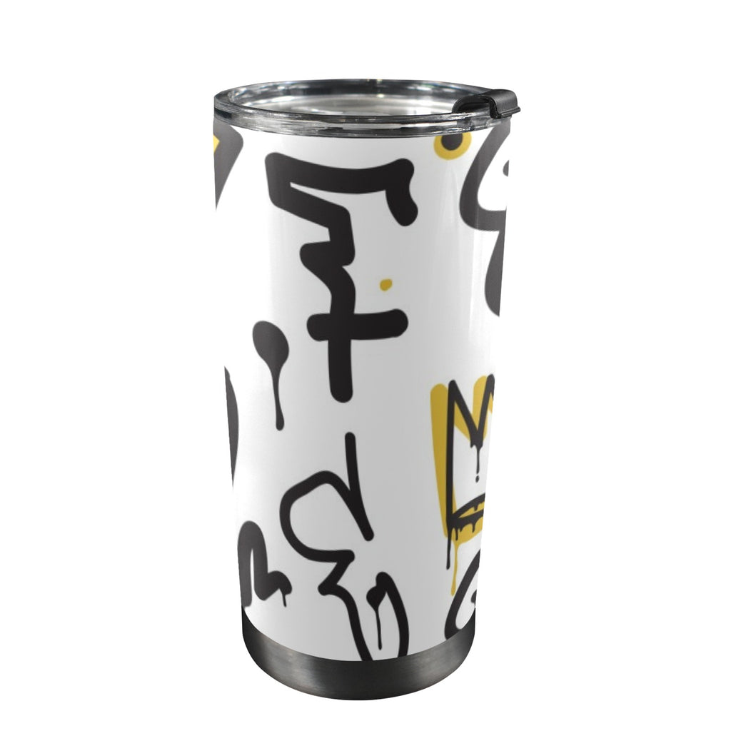 Graffiti Crown - 20oz Mobile Tumbler with Lid (Black Lock) One Size 20oz Travel Mug Printed Offshore
