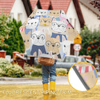 Dog Crowd Kids Safe Round Corner Umbrella Kids Safe Round Corner Umbrella animal Printed Offshore