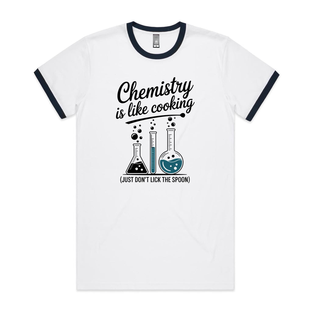 Chemistry Is Like Cooking AS Colour Staple Ringer Tee