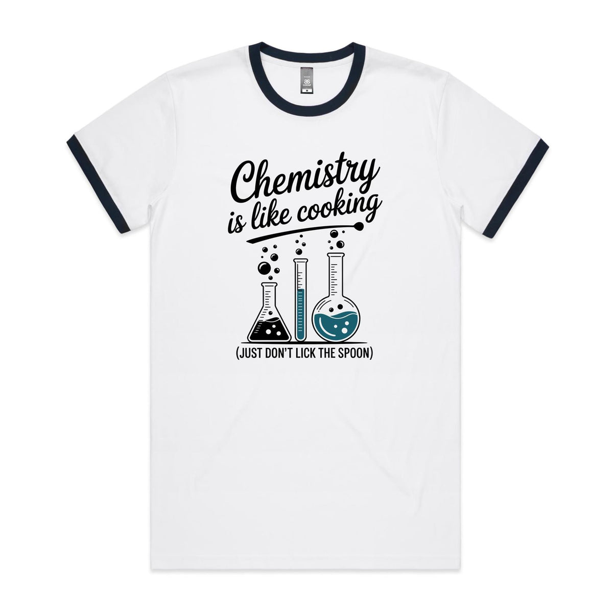 Chemistry Is Like Cooking AS Colour Staple Ringer Tee