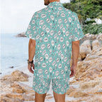 Comic Book Speech Bubbles Men's Hawaiian Shirt & Shorts Set Men's Hawaiian Shirt & Shorts Set comic Printed Offshore