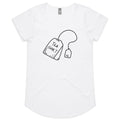 Tea Shirt - Womens Scoop Neck T-Shirt White Womens Scoop Neck T-shirt Printed In Australia Tea
