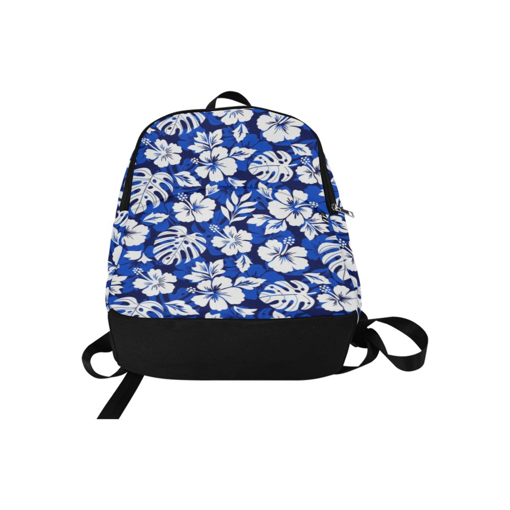 Blue Hawaiian Floral - Fabric Backpack