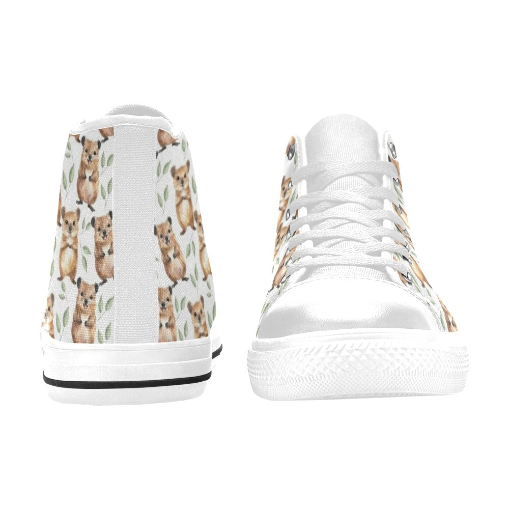 Quokkas Men's High Top Canvas Shoes Men's Classic High Top Canvas Shoes animal Australia Printed Offshore