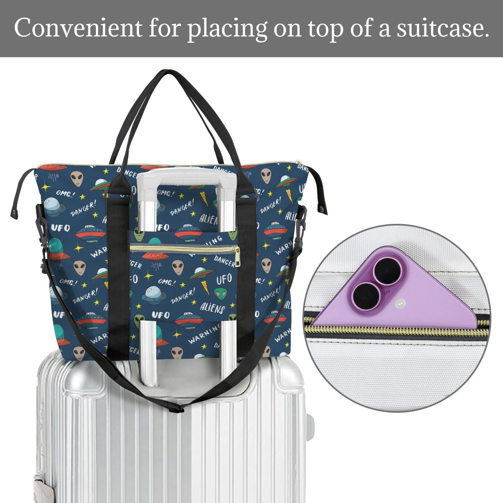 UFO's And Aliens Duffle Bag-Simple (Model 1715) Duffle Bag-Simple (1715)