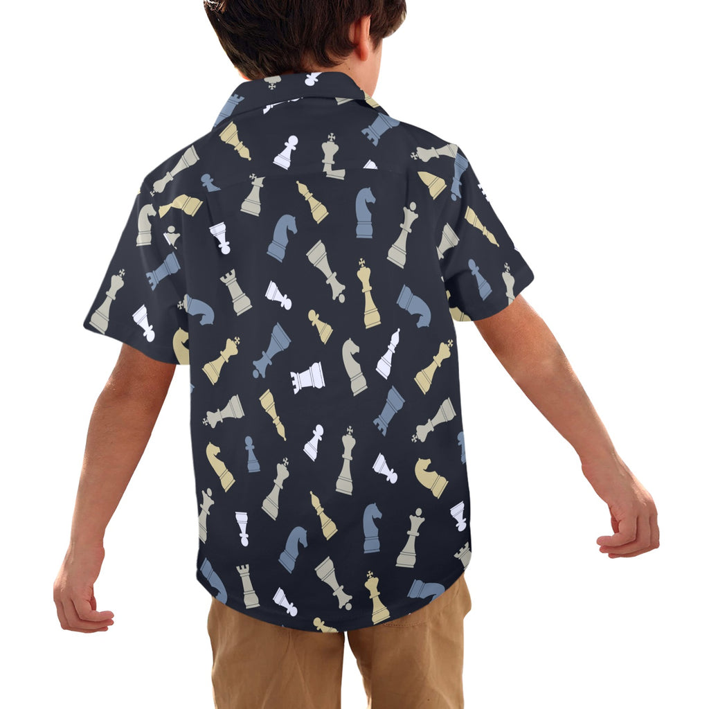 Chess Pattern - Junior Kids Hawaiian Shirt