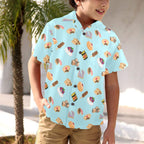 Classic Aussie Food Icons Junior Kids Hawaiian Shirt