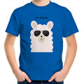 No Drama Llama - Kids Youth T-Shirt Bright Royal Kids Youth T-shirt animal Printed In Australia