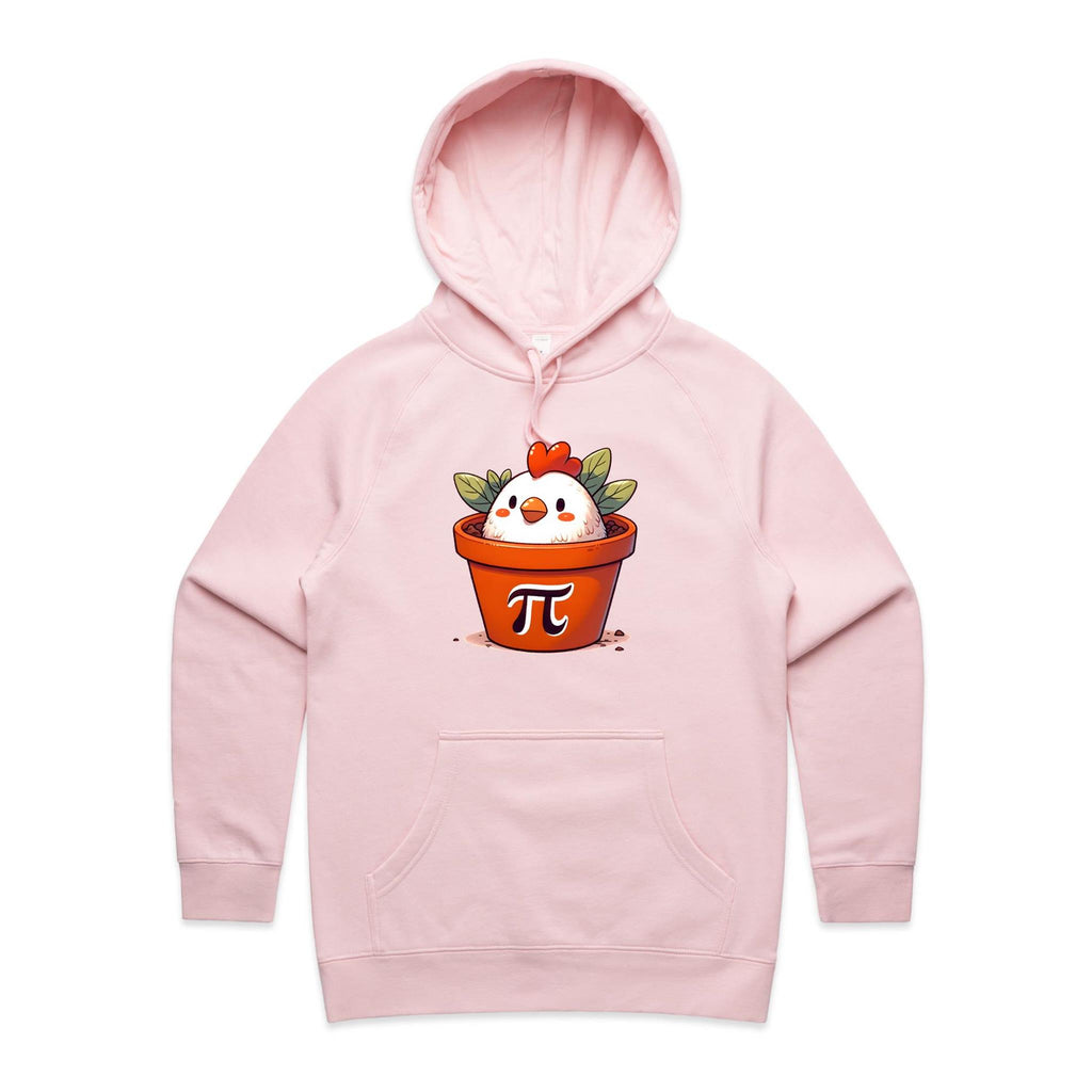 Chicken Pot Pi - Womens Hoodie Pink Womens Hoodie animal Maths Printed In Australia