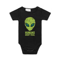 Alien, Humans Aren't Real AS Colour Baby Bodysuit