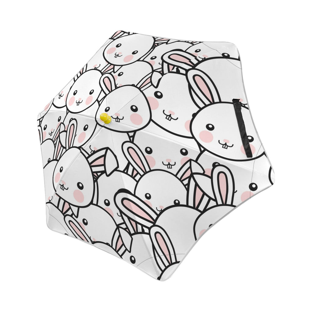 Toothy Rabbits Kids Safe Round Corner Umbrella One Size Kids Safe Round Corner Umbrella animal Printed Offshore