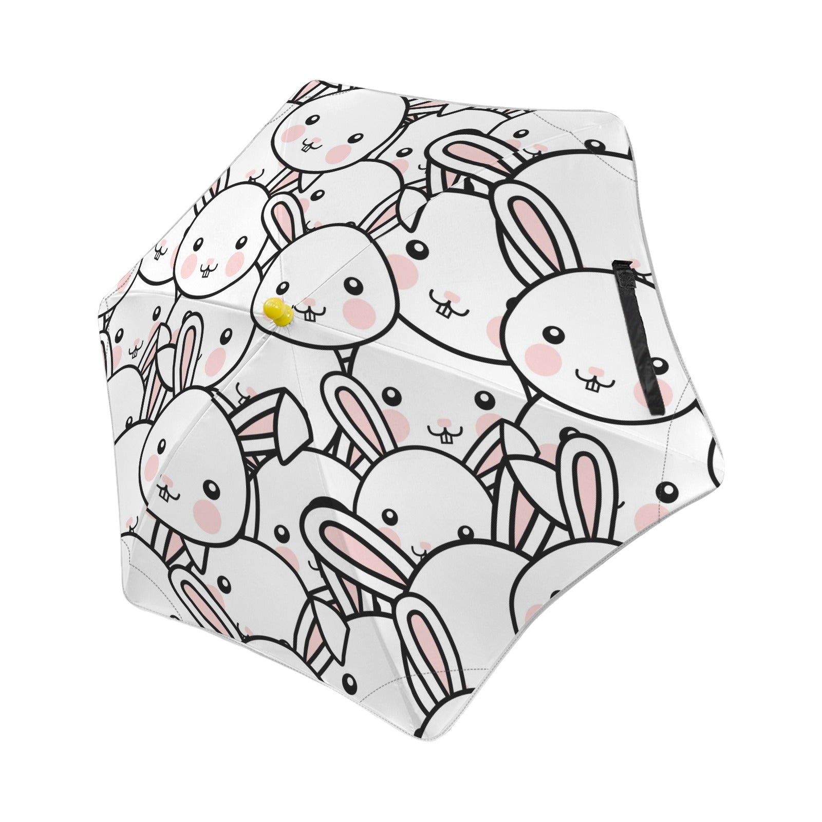Toothy Rabbits Kids Safe Round Corner Umbrella One Size Kids Safe Round Corner Umbrella animal Printed Offshore