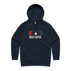 Need Coffee - Womens Hoodie Navy Womens Hoodie Coffee Printed In Australia