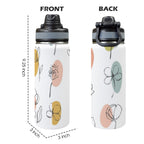 Flower Lines - Insulated Water Bottle with Dual-Use Lid (18oz) Insulated Water Bottle with Dual-Use Lid (18oz) Printed Offshore