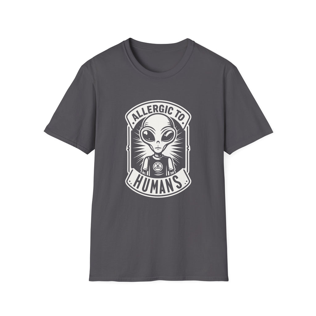 Allergic To Humans, Alien - Unisex Softstyle T-Shirt