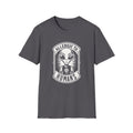 Allergic To Humans, Alien Unisex Softstyle T-Shirt Charcoal Unisex Adult T-shirt Australian Printer Sci Fi