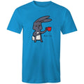 Rabbit Coffee, Wake Up Men's AS Colour T-Shirt Arctic Blue Mens T-shirt animal Coffee Printed In Australia