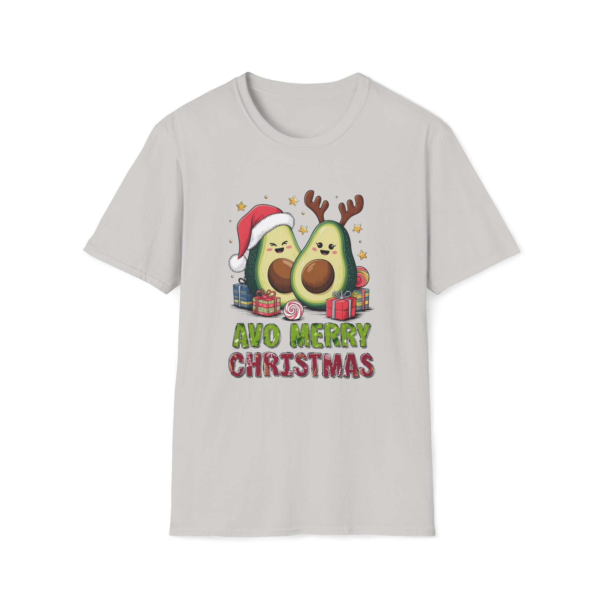 Avo Merry Christmas, Avocado - Unisex Softstyle T-Shirt