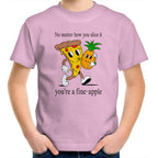 Pineapple And Pizza - Kids Youth T-Shirt Pink Kids Youth T-shirt Food Printed In Australia