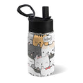 Cat Hello 12oz Kids Water Bottle with Straw Lid