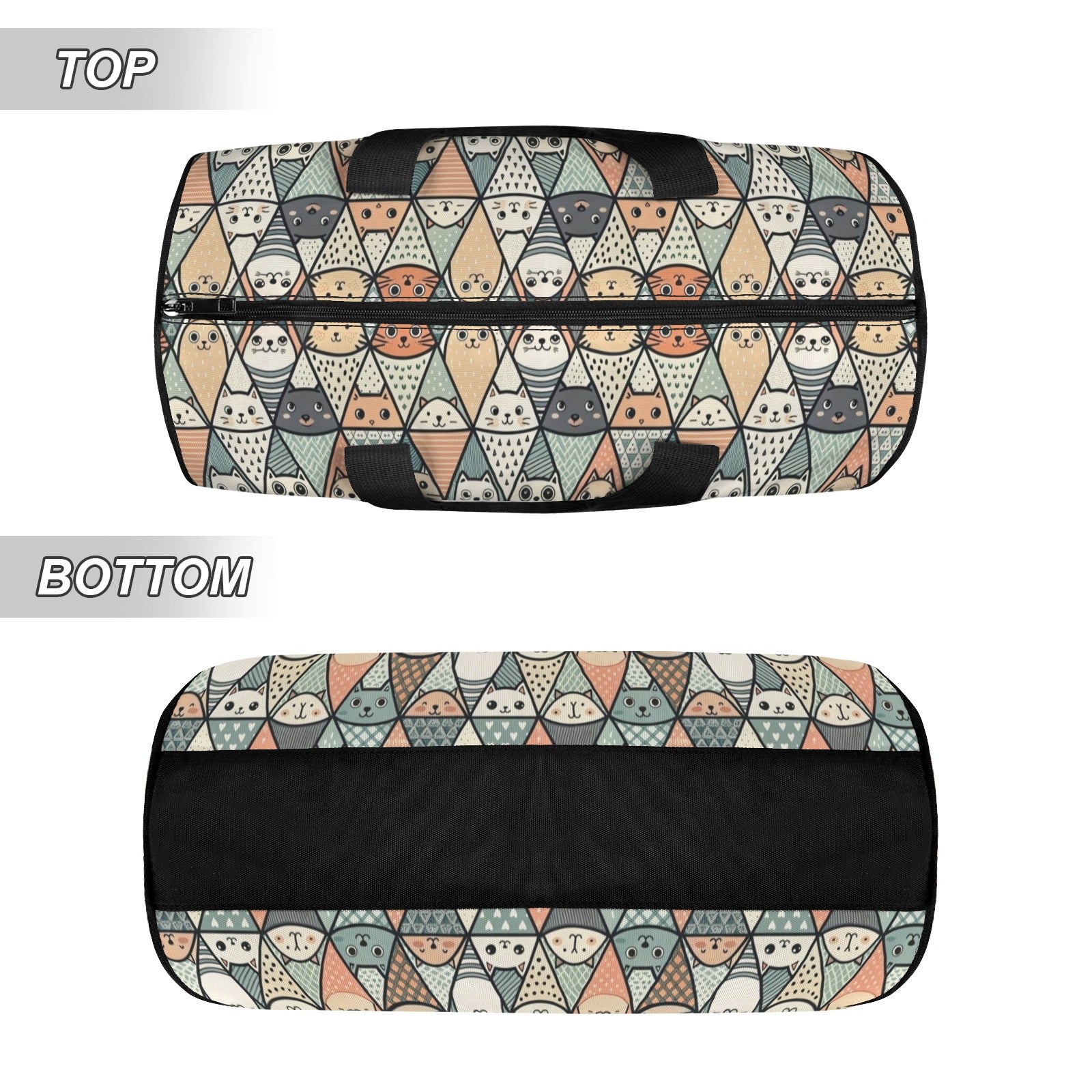 Diamond Cat Pattern Duffle Bag Duffle Bag Printed Offshore