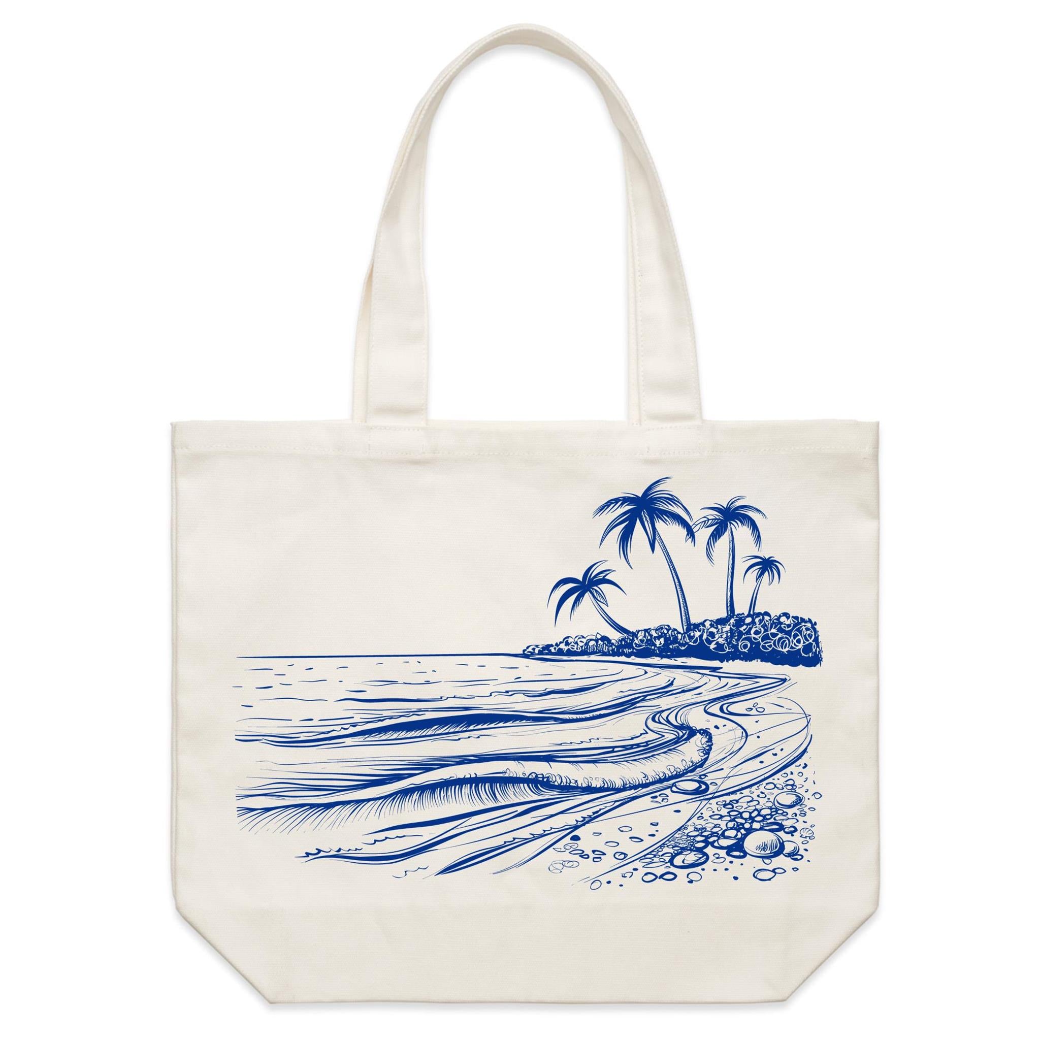 Surf Beach - Shoulder Canvas Tote Bag Default Title Large Tote Bag Printed In Australia Summer Surf